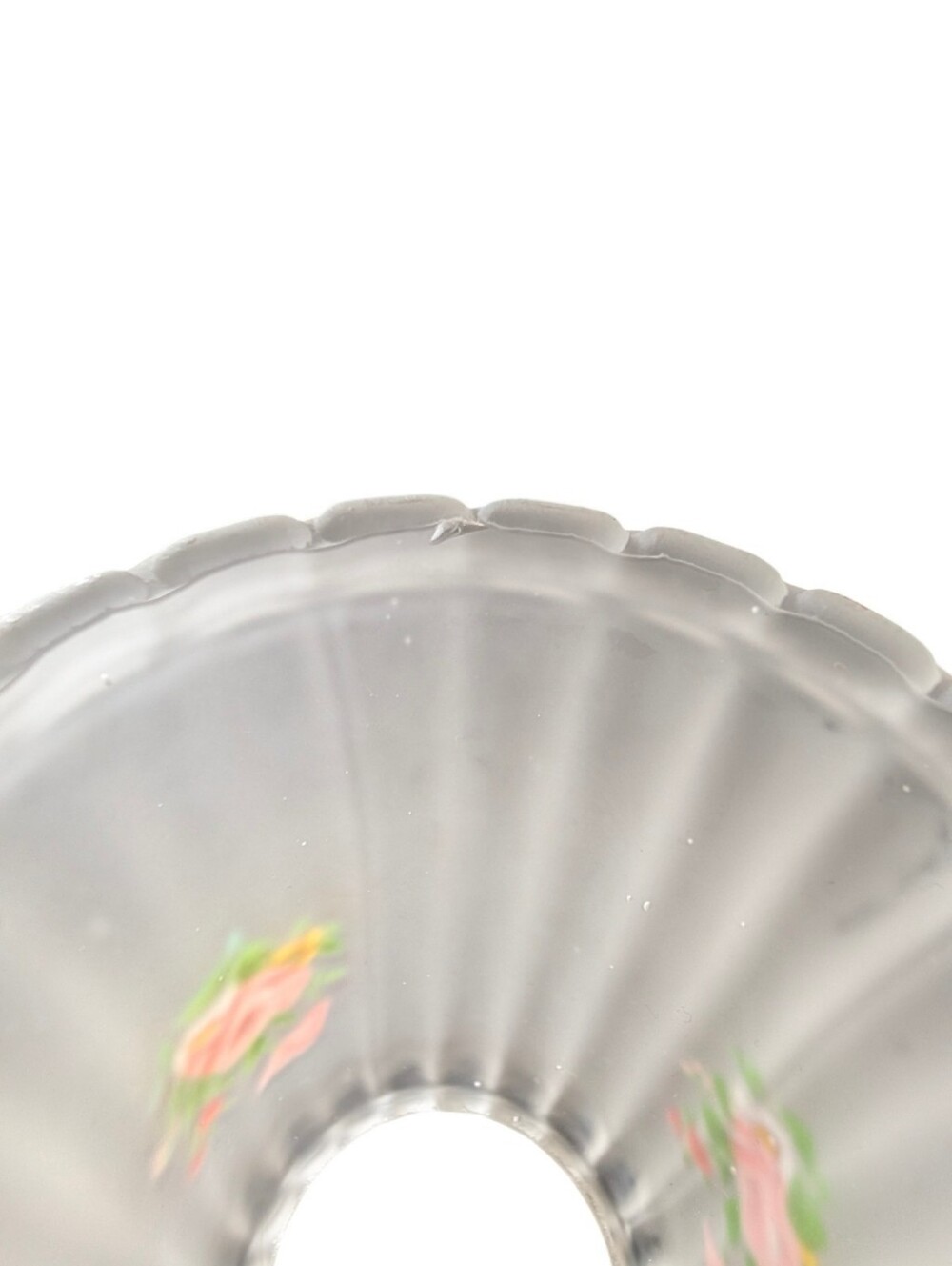 Vintage Westmoreland Frosted Satin Glass Rose Fairy Lamp Shade. SHADE ONLY - Picture 2 of 16